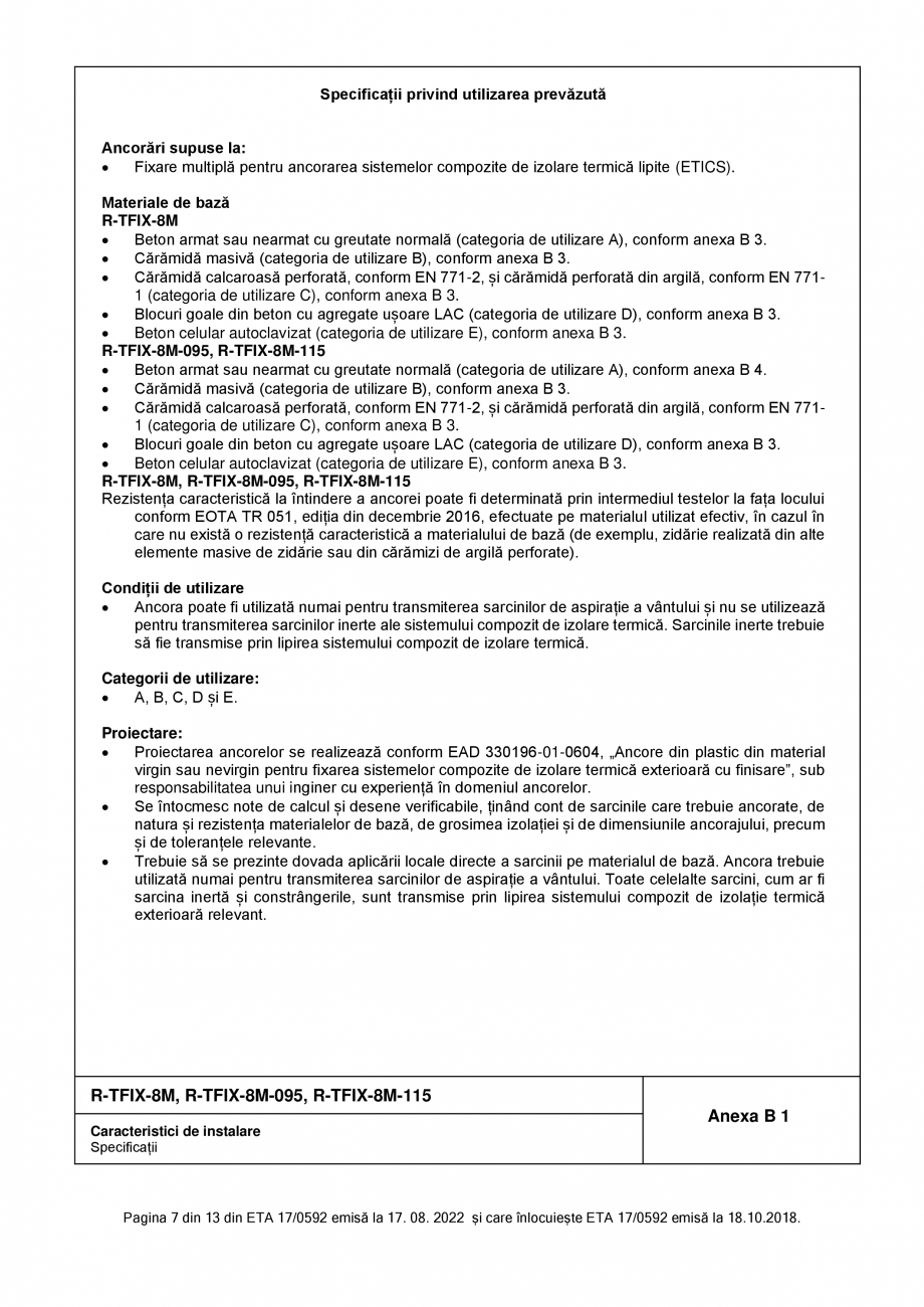 Pagina 7-Agrement - ETA 17-0592 pentru diblu premium cu cui metalic RAWLPLUG R-TFIX-8M Certificare produs...