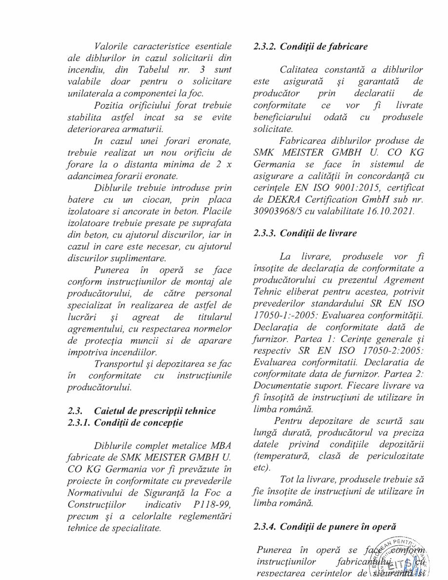 Pagina 7-Agrement AT 017-03-355-2020 pentru diblu MBA RAWLPLUG MKC Certificare produs Romana 