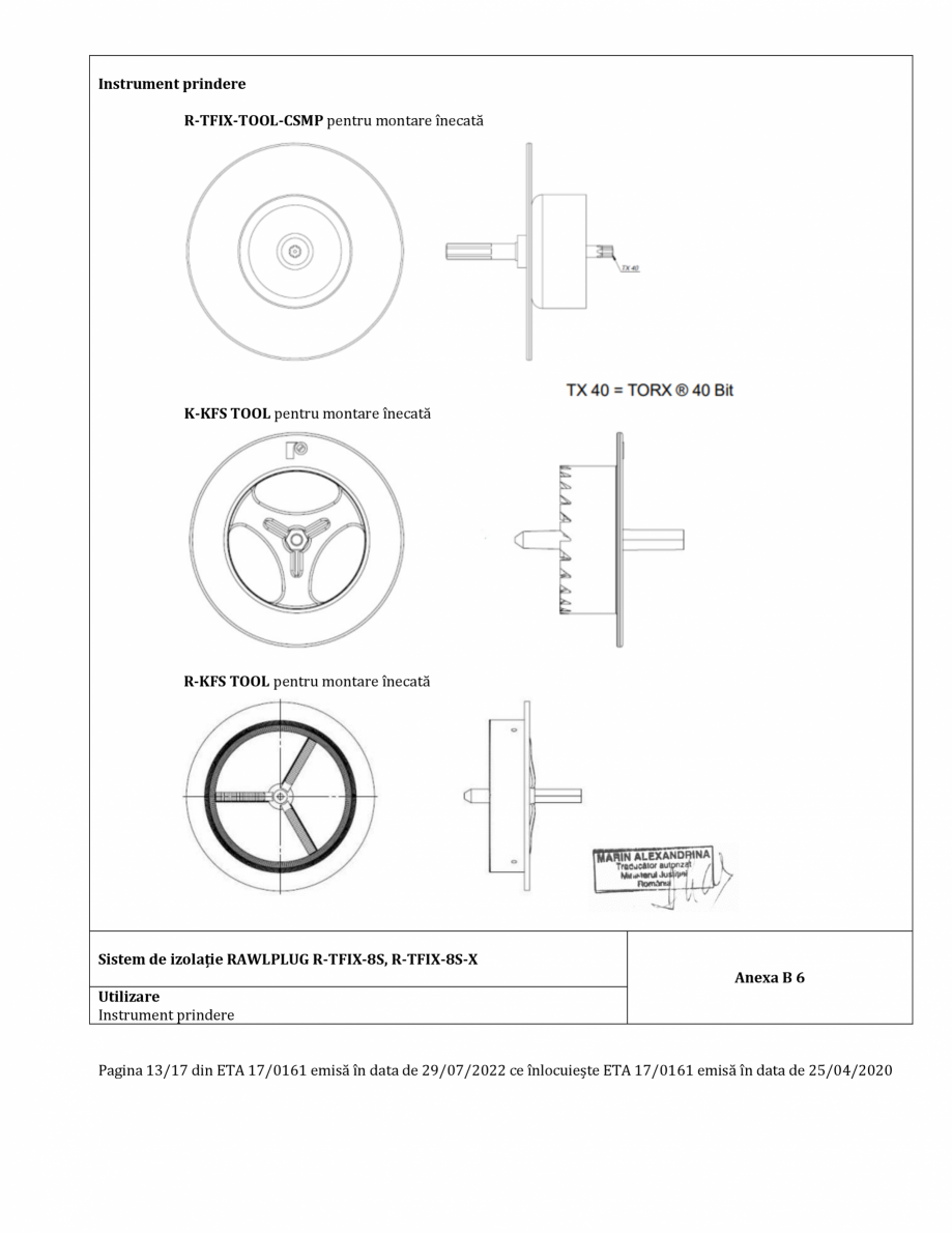 Pagina 13 - Agrement ETA 17-0161 pentru diblu premium cu cui metalic RAWLPLUG R-TFIX-8SX, R-TFIX-8S ...