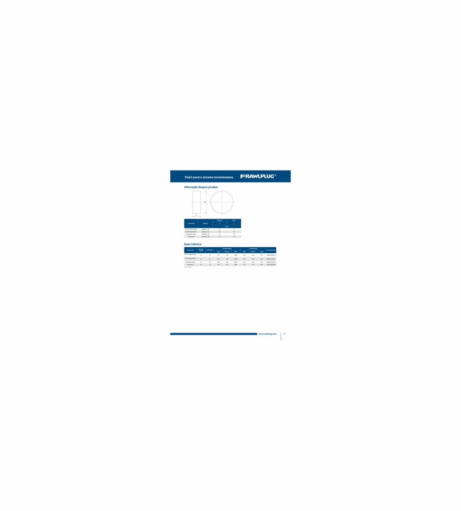 Pagina 2 - Capac din polistiren RAWLPLUG R-TFIX-CAP63-EPS Fisa tehnica Romana nd flanșa cu...