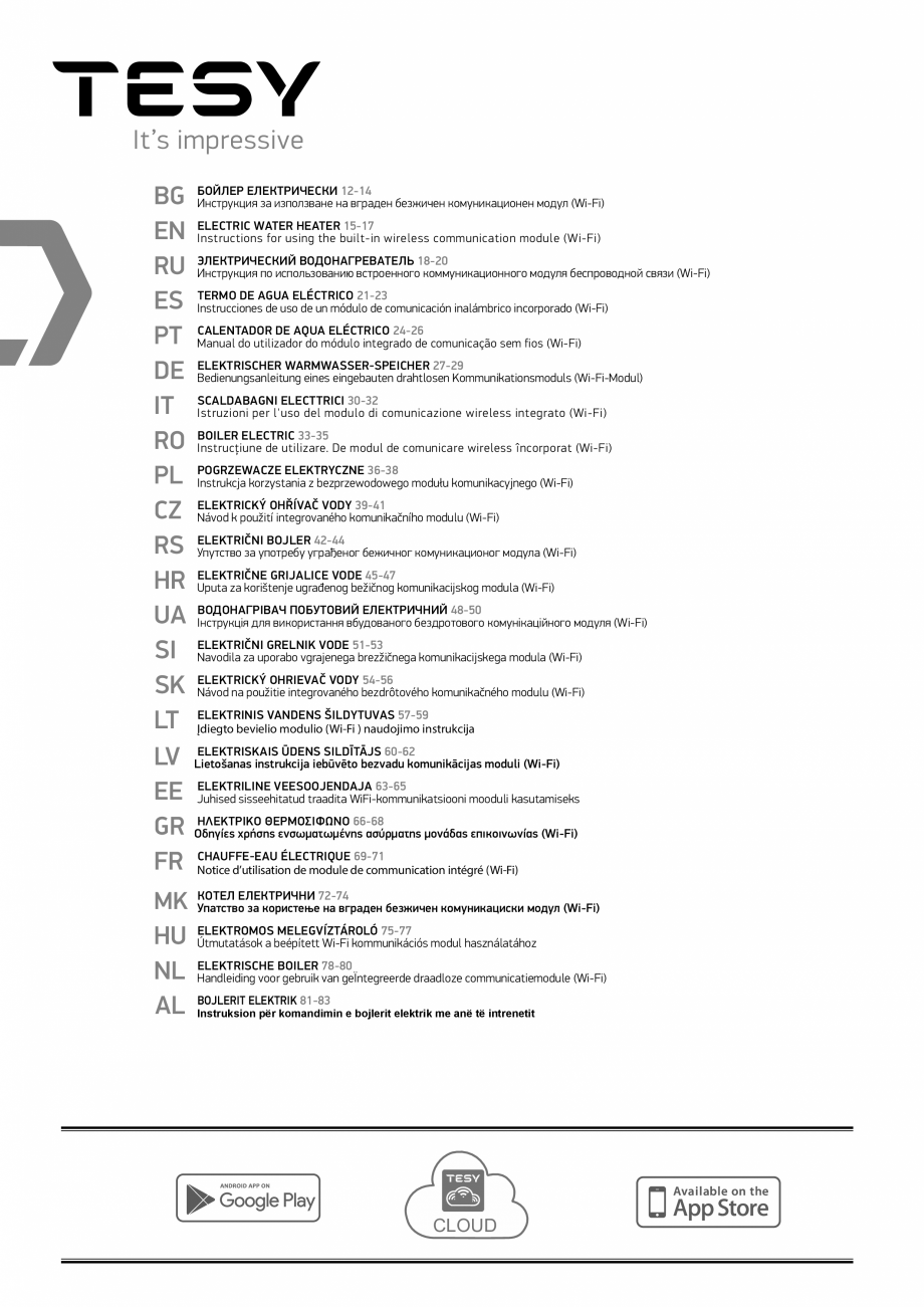 Pagina 1-Instructiuni de utilizare boiler electric - modul de comunicare wireless incorporat TESY...