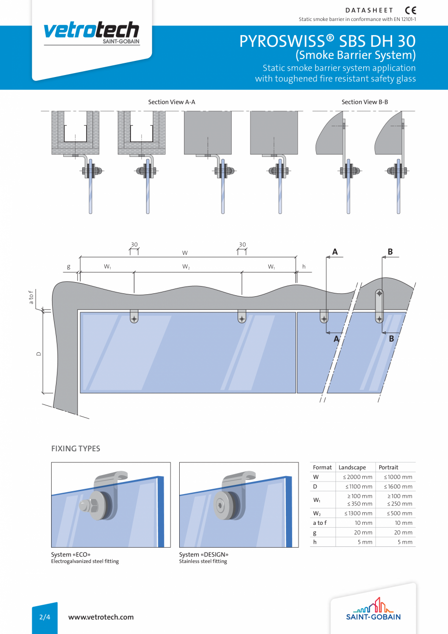 Pagina 2-Ecrane de fum din sticla - DH30 VETROTECH PYROSWISS® SBS Fisa tehnica Engleza ICAL...
