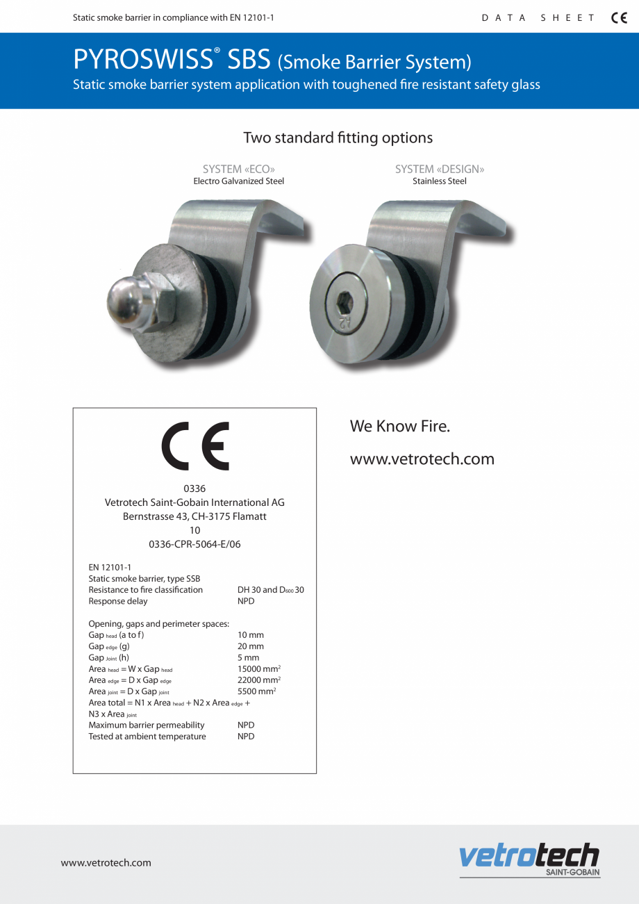 Pagina 4-Ecrane de fum din sticla VETROTECH PYROSWISS® SBS Catalog, brosura Engleza n securely.

www...