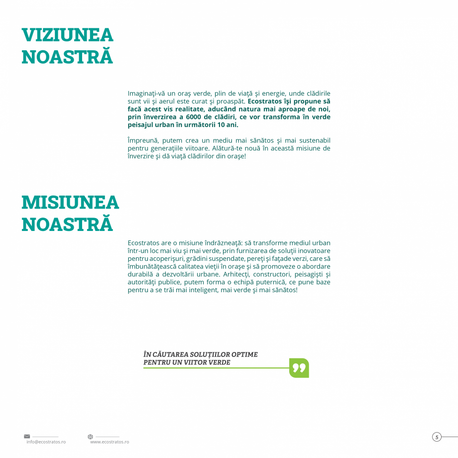 Pagina 5-Catalog Ecostratos - Acoperisuri verzi  Catalog, brosura Romana  pentru
a răspunde nevoilor în...