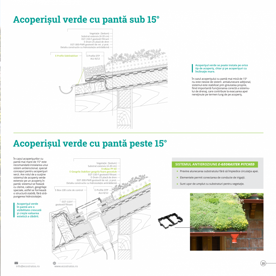 Pagina 35-Catalog Ecostratos - Acoperisuri verzi  Catalog, brosura Romana izolației și stratul de pietriș...