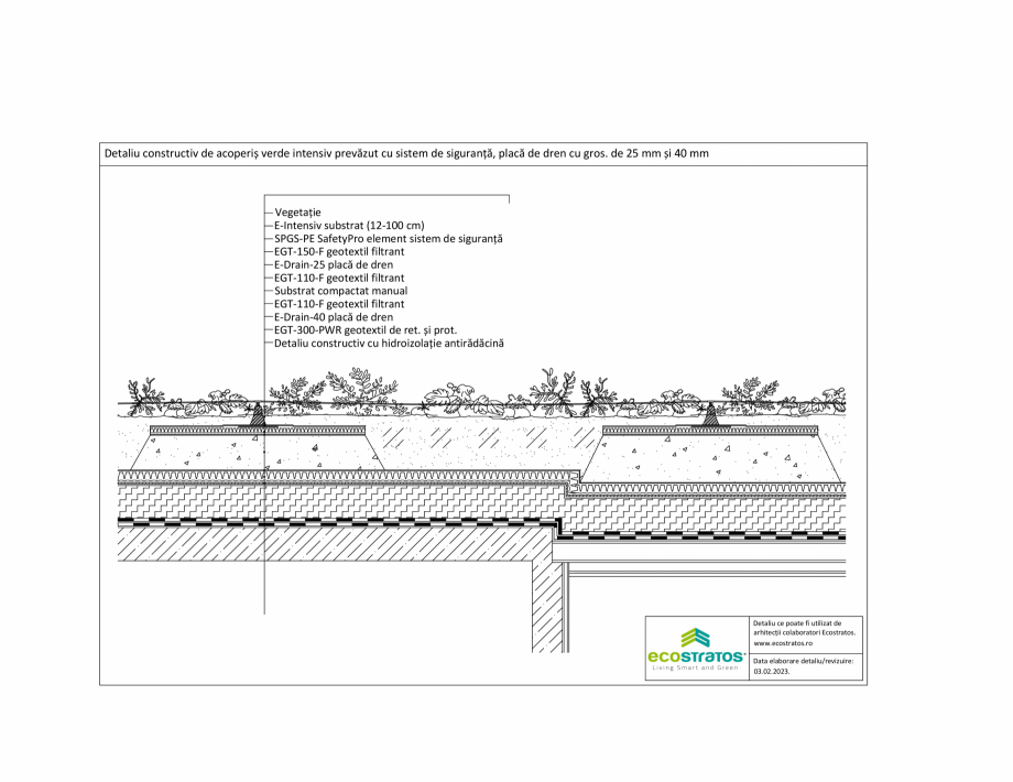 Pagina 1-CAD-PDF Detaliu constructiv de acoperis verde intensiv prevazut cu sistem de siguranta, placa de...