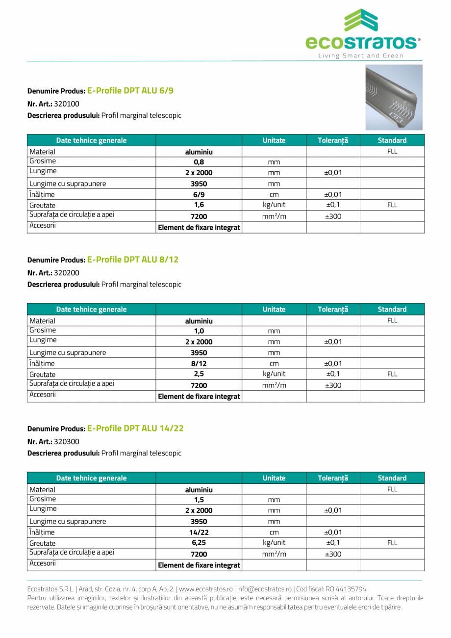 Pagina 4-Acoperis verde - E-Profile DPT Profil marginal telescopic ECOSTRATOS Fisa tehnica Romana nt...