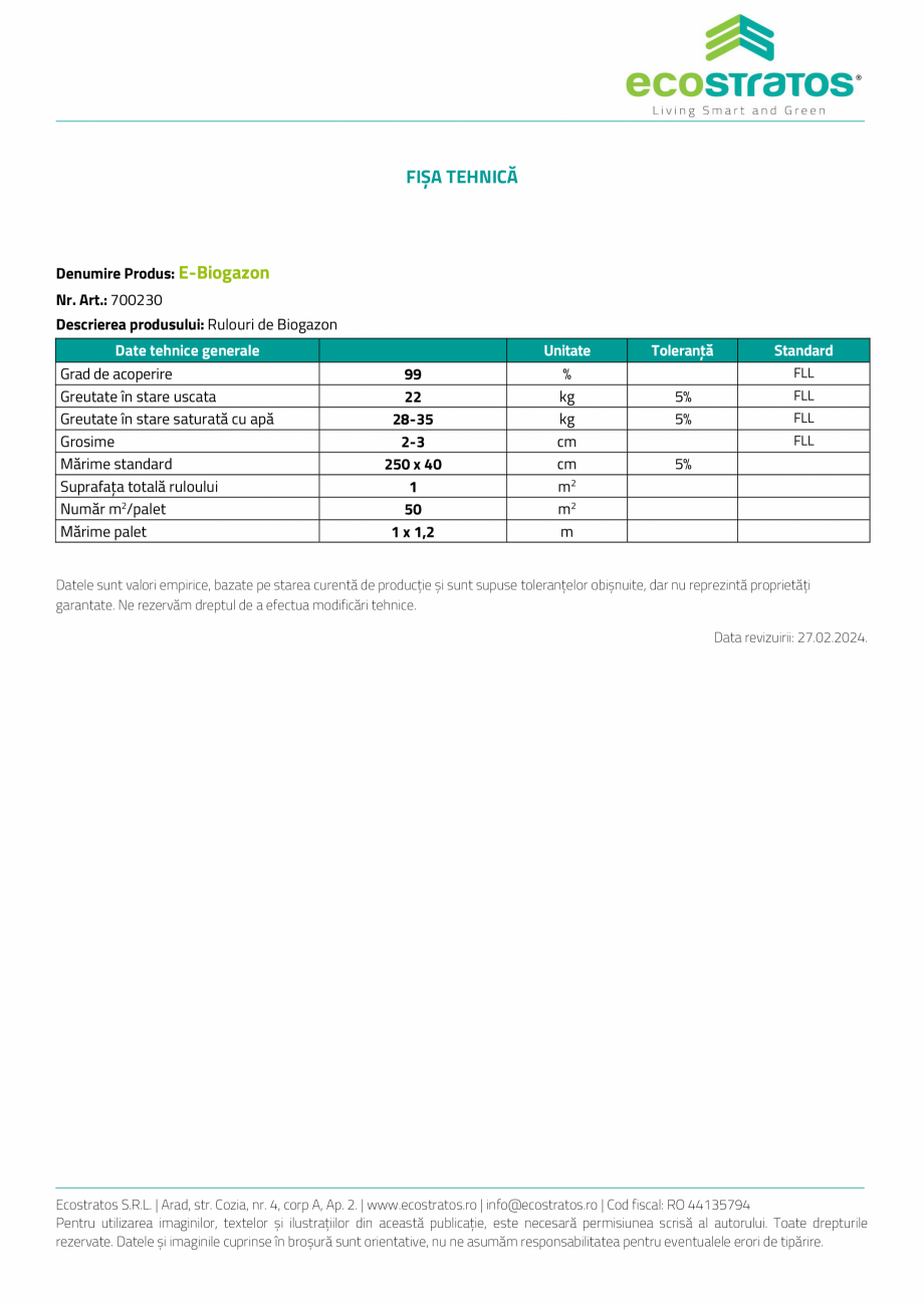Pagina 2-E-Biogazon Rulou ECOSTRATOS Fisa tehnica Romana ață compactă foarte

dezvoltate, ceea ce...