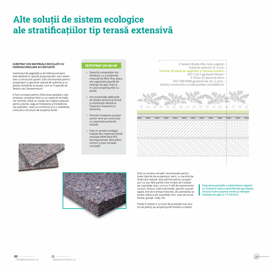 Pagina 33-Catalog Ecostratos - Acoperisuri verzi ECOSTRATOS Catalog, brosura Romana tarea și sprijinirea...