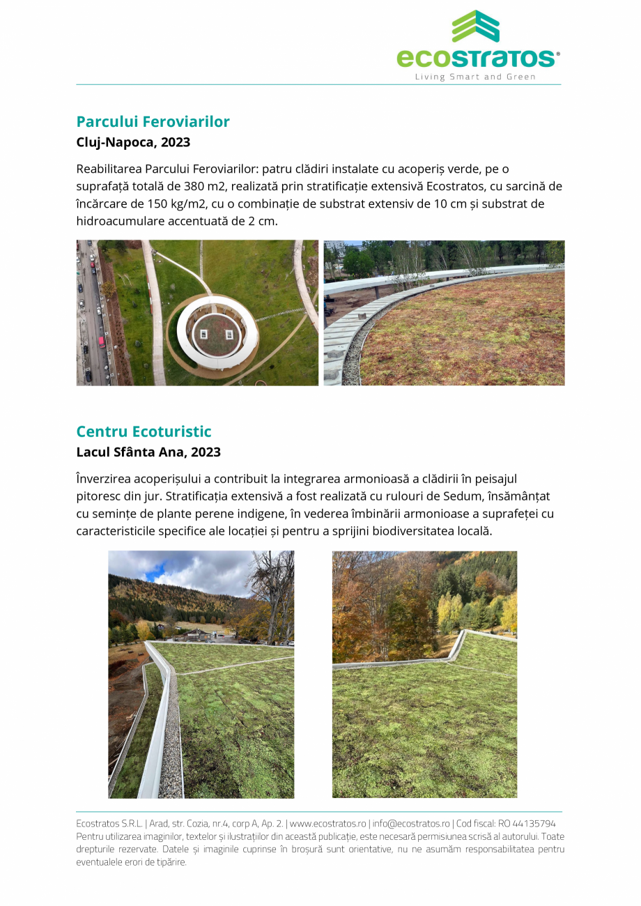 Pagina 3-Ecostrator - Portofoliu de lucrări ECOSTRATOS Catalog, brosura Romana cm și substrat de...
