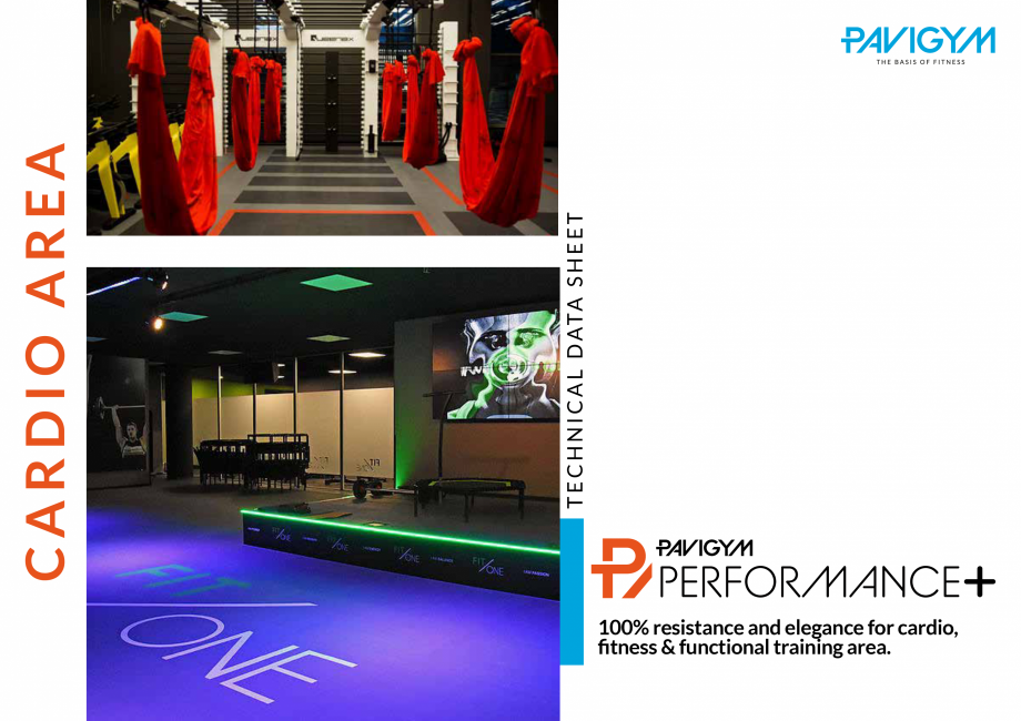 Pagina 1 - Pardoseală sportivă PAVIGYM PERFORMANCE Fisa tehnica Engleza CARDIO AREA

T E C H N I C...