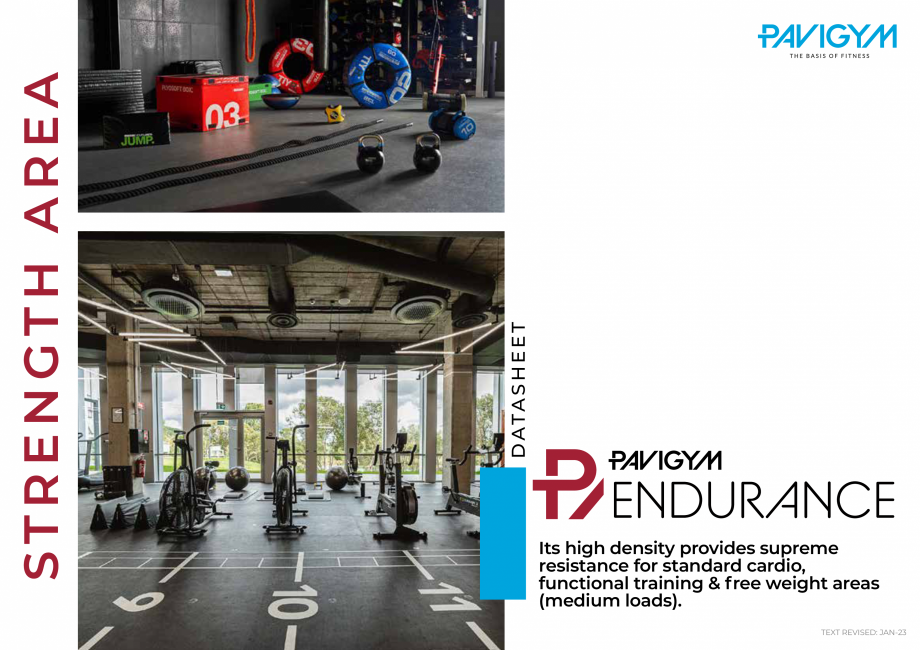 Pagina 1 - Pardoseală sportivă PAVIGYM ENDURANCE Fisa tehnica Engleza DATA S H E E T

STRENGTH...