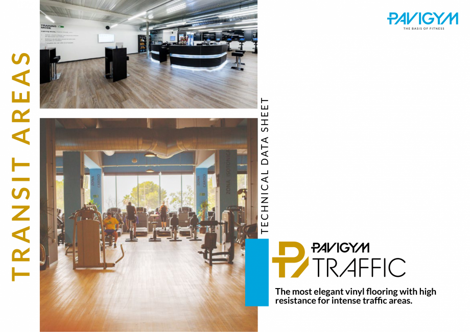 Pagina 1 - Pardoseală sportivă PAVIGYM TRAFFIC Fisa tehnica Engleza TRANSIT AREAS

T E C H N I C A...