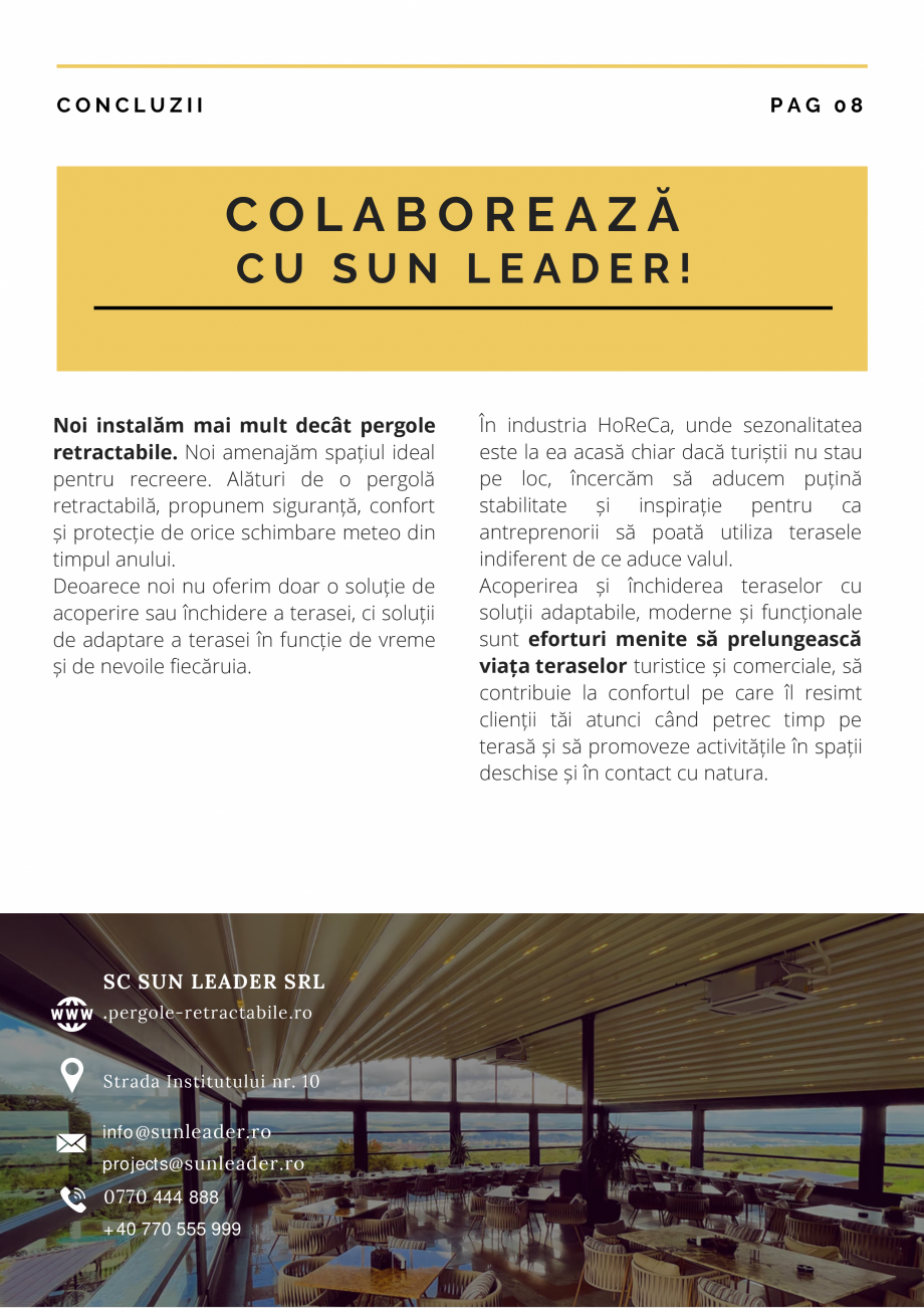 Pagina 8 - De ce sa colaborezi cu Sun Leader  Catalog, brosura Romana 