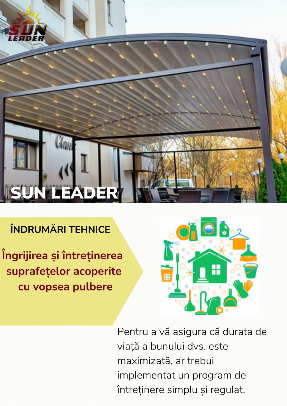 Pagina 2-SUN LEADER- Instructiuni de curatare suprafete vopsite SUN LEADER Instructiuni montaj, utilizare...