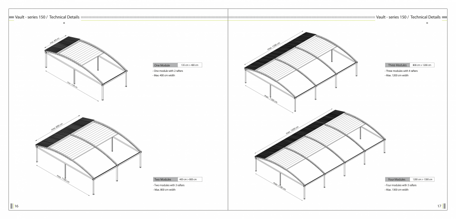 Pagina 10-SUN LEADER - Catalog - specificatii tehnice pergole cu membrana PVC SUN LEADER Specificații tehnice...