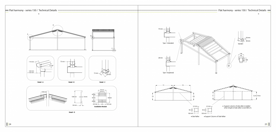 Pagina 14-SUN LEADER - Catalog - specificatii tehnice pergole cu membrana PVC SUN LEADER Specificații tehnice...