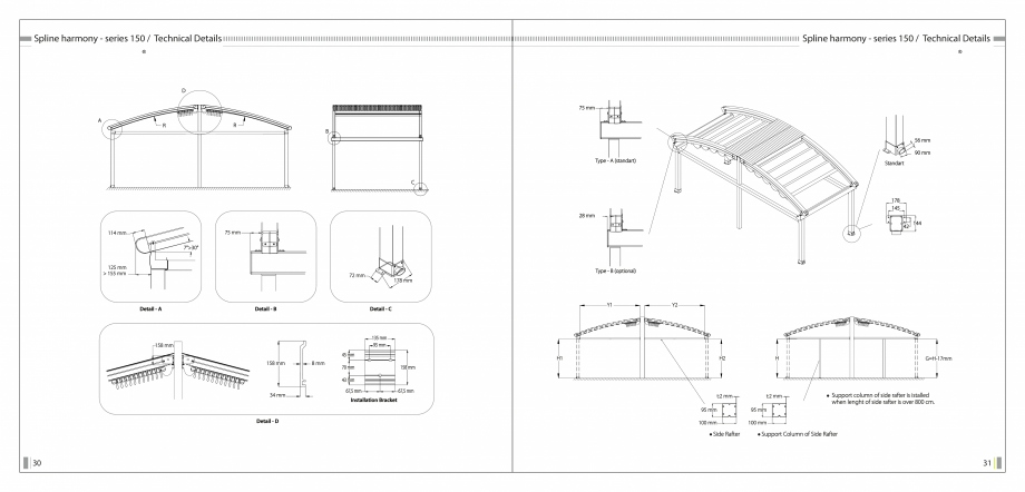 Pagina 17-SUN LEADER - Catalog - specificatii tehnice pergole cu membrana PVC SUN LEADER Specificații tehnice...