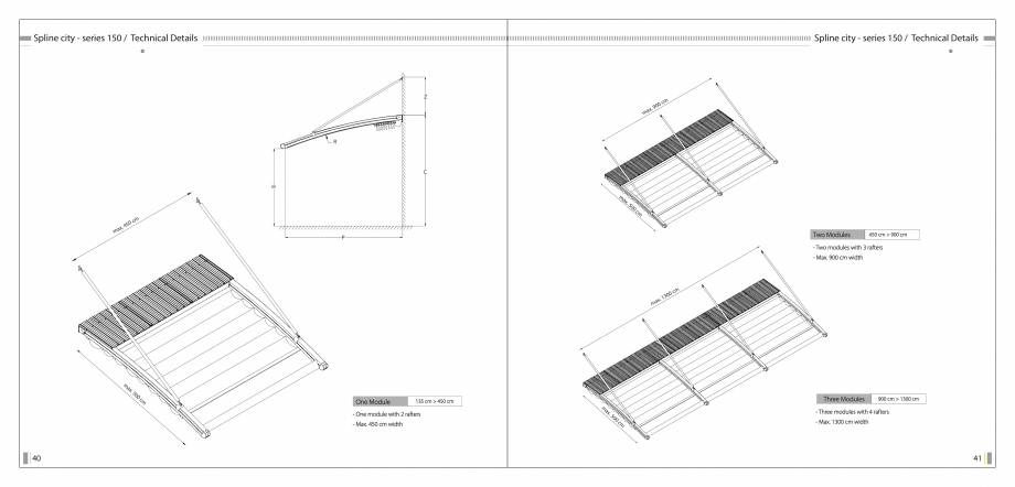 Pagina 22-SUN LEADER - Catalog - specificatii tehnice pergole cu membrana PVC SUN LEADER Specificații tehnice...
