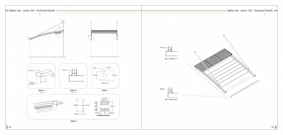 Pagina 23-SUN LEADER - Catalog - specificatii tehnice pergole cu membrana PVC SUN LEADER Specificații tehnice...