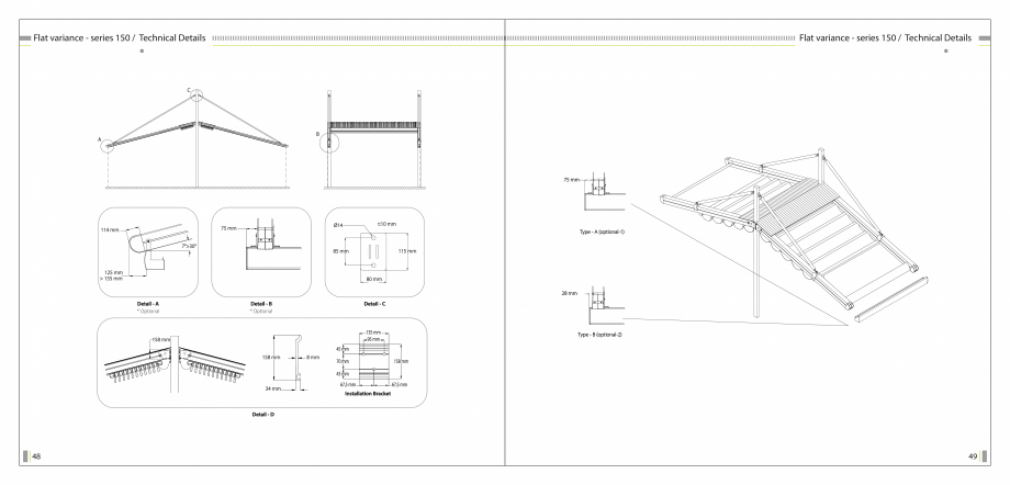 Pagina 26-SUN LEADER - Catalog - specificatii tehnice pergole cu membrana PVC SUN LEADER Specificații tehnice...