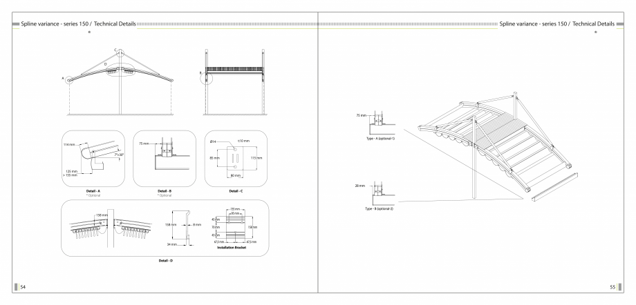 Pagina 29-SUN LEADER - Catalog - specificatii tehnice pergole cu membrana PVC SUN LEADER Specificații tehnice...