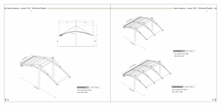 Pagina 31-SUN LEADER - Catalog - specificatii tehnice pergole cu membrana PVC SUN LEADER Specificații tehnice...