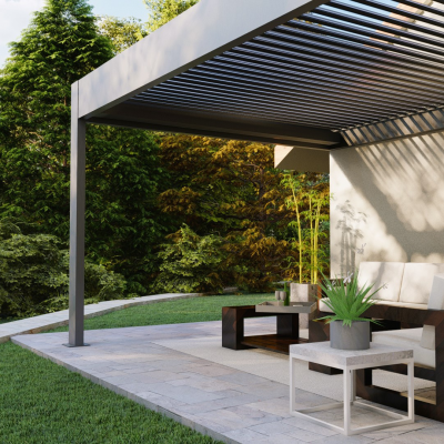 SUN LEADER Pergola cu acoperis retractabil pentru terasa Sun Leader - Pergole retractabile pentru acasa terase