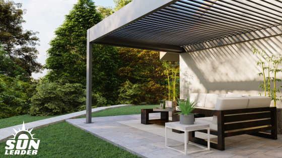 SUN LEADER Pergola cu acoperis retractabil pentru terasa Sun Leader - Pergole retractabile pentru acasa terase