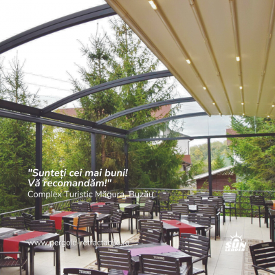 SUN LEADER Testimonial - Complex turistic Magura - Buzau - Pergole retractabile pentru acasa terase restaurante