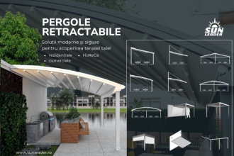 Pergole retractabile pentru acasa, terase, restaurante SUN LEADER