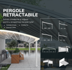 Pergole retractabile pentru acasa, terase, restaurante SUN LEADER