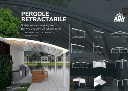 Pergole retractabile pentru acasa, terase, restaurante SUN LEADER