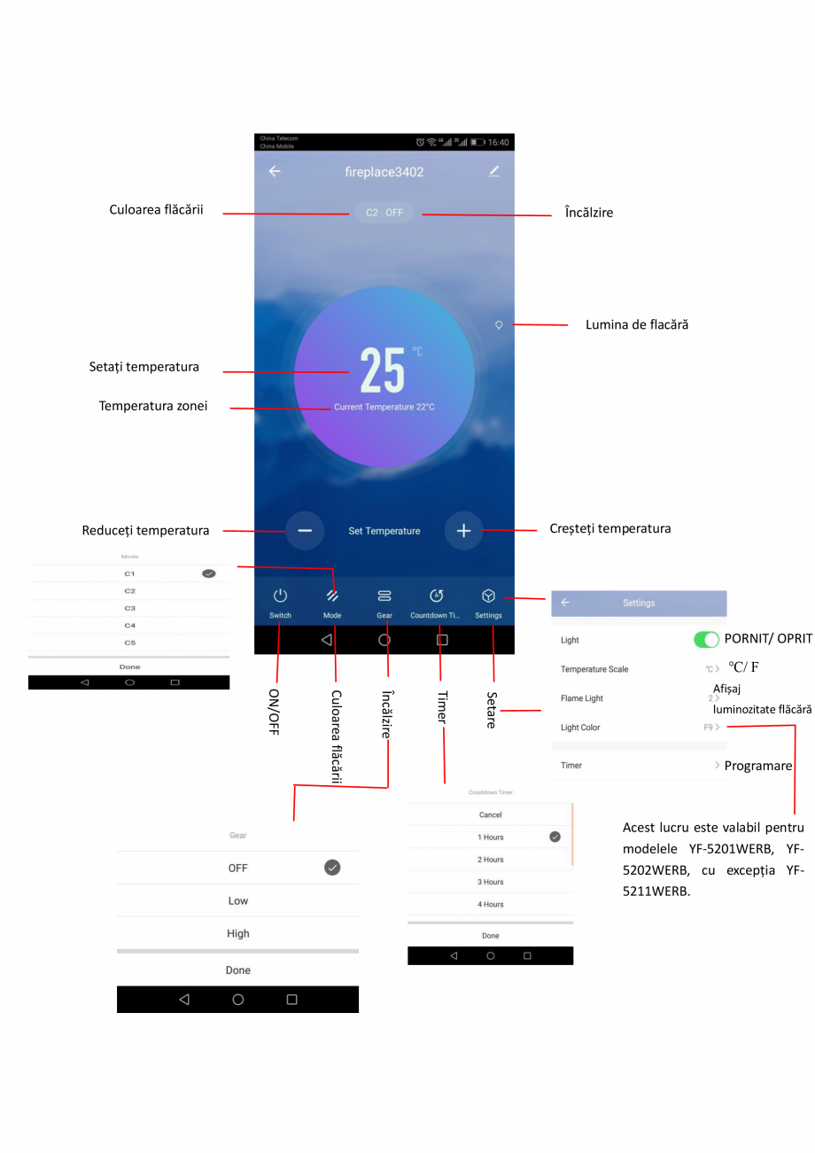 Pagina 11 - Semineu electric cu lumini cu efect LED ONITRADE 5201 Instructiuni montaj, utilizare...