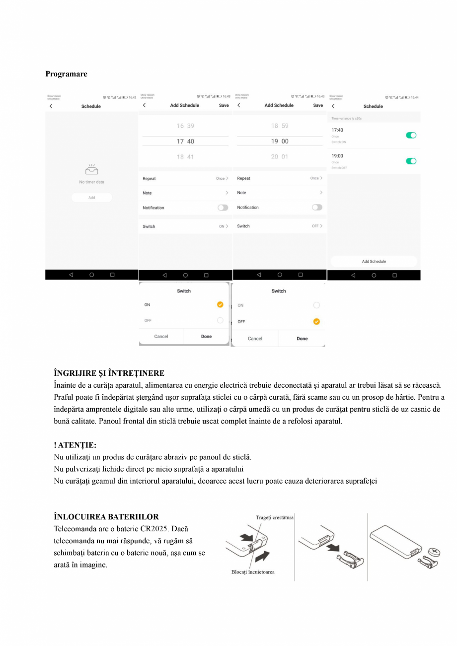 Pagina 12 - Semineu electric cu lumini cu efect LED ONITRADE 5201 Instructiuni montaj, utilizare...
