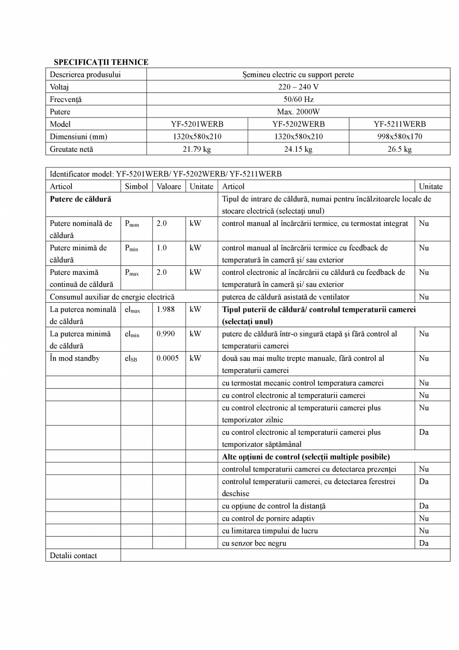 Pagina 13 - Semineu electric cu lumini cu efect LED ONITRADE 5201 Instructiuni montaj, utilizare...