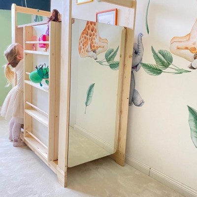 Gaudino Dulap copii cu usi glisanta si oglinda - Dressinguri și dulapuri pentru copii Gaudino