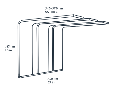 Schiță dimensiuni Module acustice Bridges
