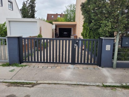Gard si poarta din aluminiu Porti si garduri din aluminiu pentru imprejmuri exterioare