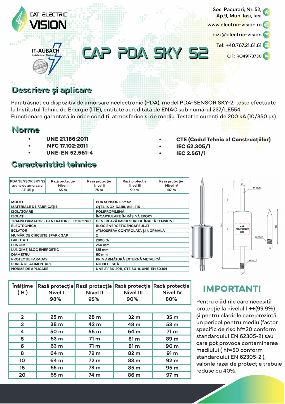 Pagina 1-Fisa Tehnica PDA SKY S2 CAT ELECTRIC VISION Fisa tehnica Romana Sos. Pacurari, Nr. 52,
Ap.9, Mun....