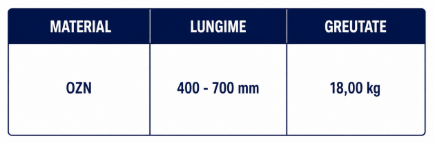 Schiță dimensiuni Braț reglabil fixare catarg paratrăsnet PDA M20