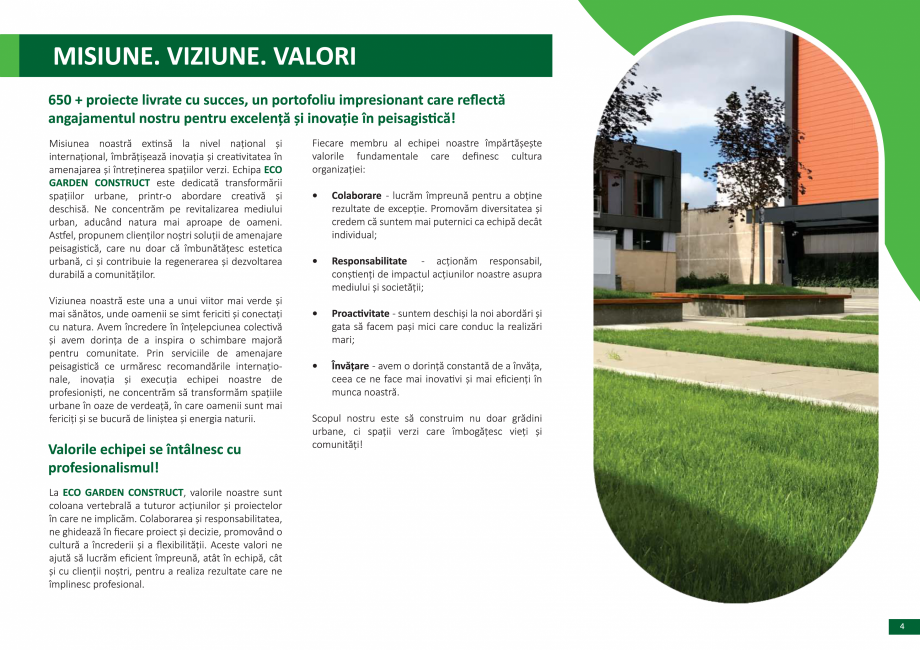 Pagina 5-Catalog - Peisagistica rezidentiala si comerciala ECO GARDEN CONSTRUCT Catalog, brosura Romana 