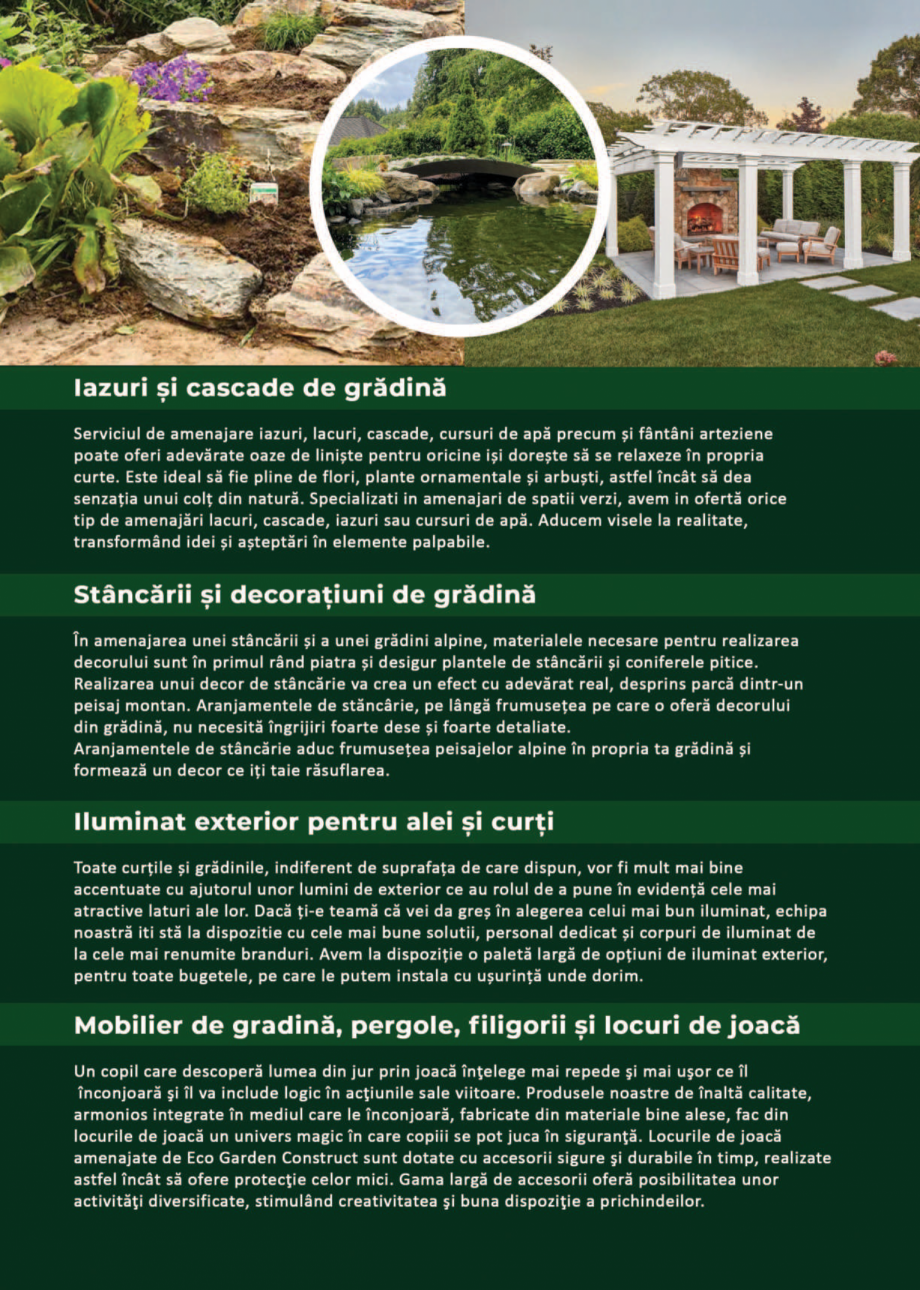 Pagina 5-Brosura - Amenajarea gradinilor  rezidentiale si a spatiilor verzi comerciale ECO GARDEN CONSTRUCT...