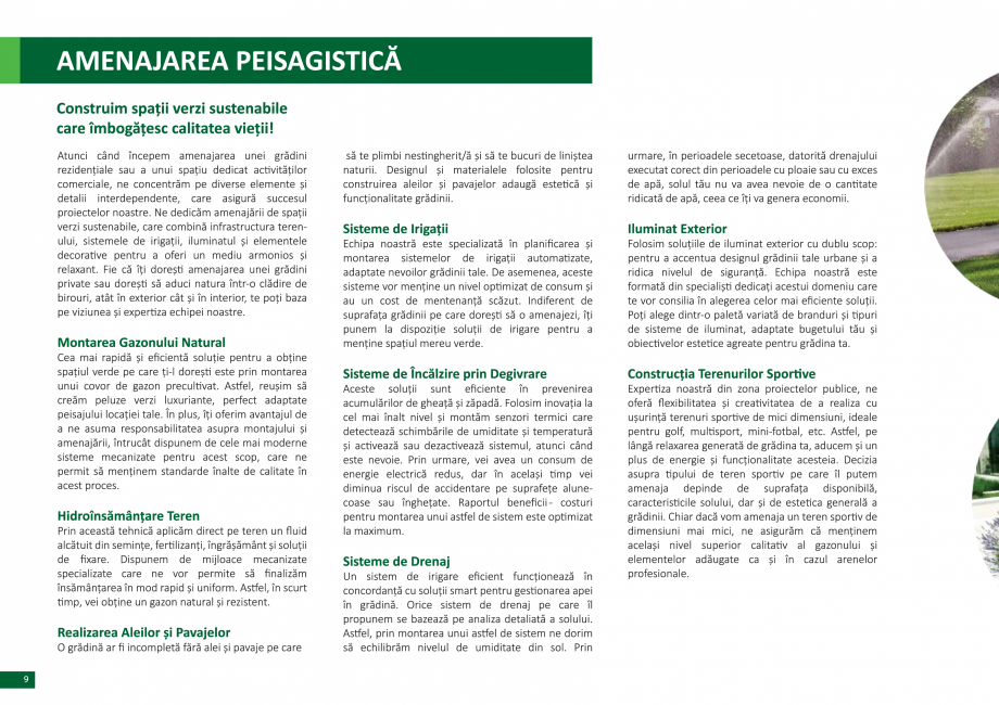 Pagina 10-Catalog peisagistica rezidentiala si comerciala ECO GARDEN CONSTRUCT Catalog, brosura Romana 