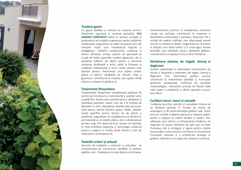 Pagina 19-Catalog peisagistica rezidentiala si comerciala ECO GARDEN CONSTRUCT Catalog, brosura Romana 