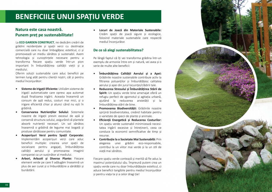 Pagina 20 - Catalog peisagistica rezidentiala si comerciala ECO GARDEN CONSTRUCT Catalog, brosura...