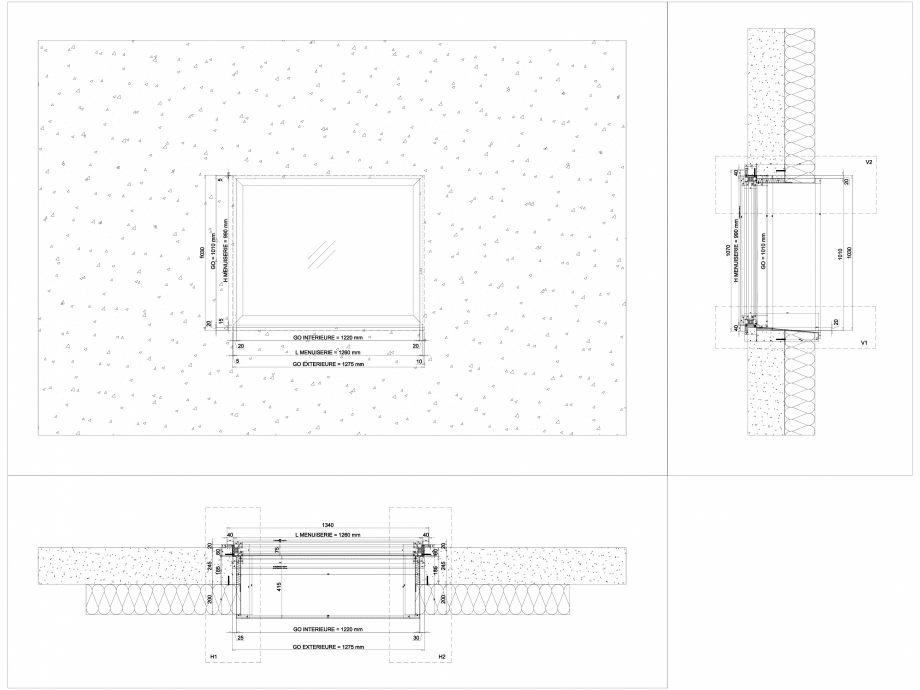 Pagina 1 - CAD-DWG Ferestre din aluminiu rezistente la foc BATI-AL  Detaliu de produs 