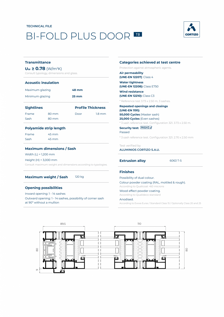 Pagina 1-Sistem Armonica BATI-AL  Bi-fold Plus Fisa tehnica Engleza TECHNICAL FILE

BI-FOLD PLUS DOOR...