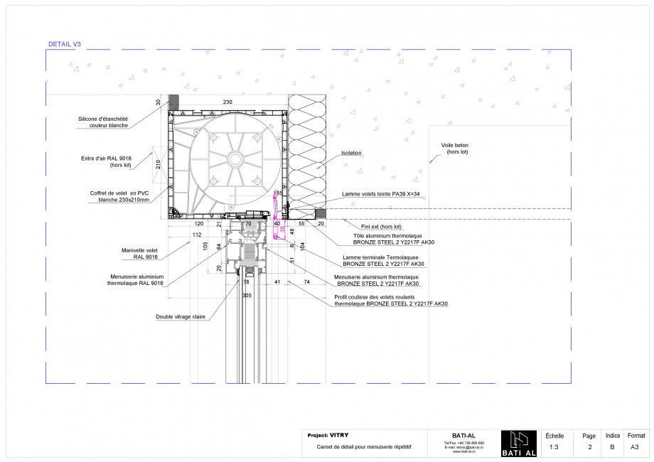 Pagina 6-Carte de detalii pentru tamplaria din aluminiu BATI-AL  Fisa tehnica Franceza ur menuiserie...