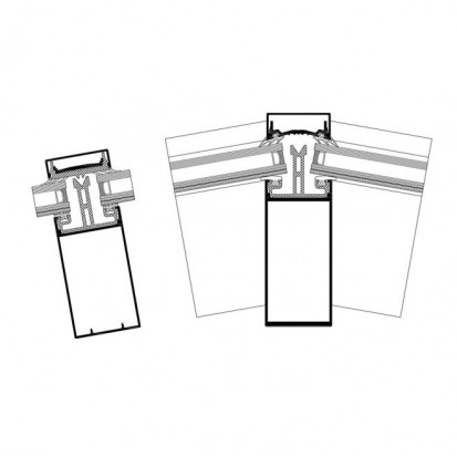 Sistem Aliver 2000+ - Sectiune incrucisata  Aliver 2000+ Sisteme termoizolate pentru acoperișuri cu pantă simplă/dublă